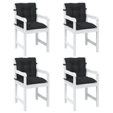 Set di Cuscini per Sedia Bassa 4 pcs Melange Nero