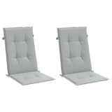 Cuscini Sedia Schiena Alta 2 Grigio Mélange 120x50x4 Tessuto