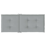 Cuscini Sedia Schiena Alta 2 Grigio Mélange 120x50x4 Tessuto