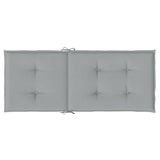 Cuscini Sedia Schiena Alta 2 Grigio Mélange 120x50x4 Tessuto