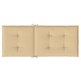 Cuscini Sedia Schiena Alta 6 Beige Mélange 120x50x4 Tessuto