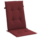Cuscini Sedia Schiena Alta 4 Rosso Vino Mélange 120x50x4 cm