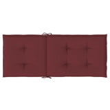Cuscini Sedia Schiena Alta 4 Rosso Vino Mélange 120x50x4 cm
