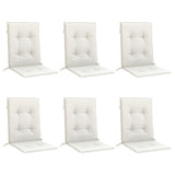 Cuscini Sedia Schiena Bassa 6 pz Crema Mélange 100x50x4 Tessuto