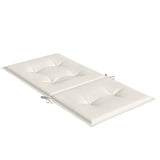 Cuscini Sedia Schiena Bassa 6 pz Crema Mélange 100x50x4 Tessuto