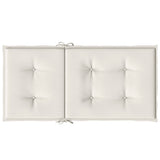 Cuscini Sedia Schiena Bassa 6 pz Crema Mélange 100x50x4 Tessuto