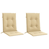 Cuscini Sedia Schiena Bassa 2 pz Beige Mélange 100x50x4 Tessuto