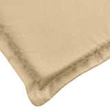 Cuscini Sedia Schiena Bassa 2 pz Beige Mélange 100x50x4 Tessuto