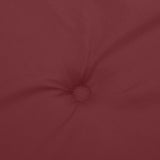 Cuscini Sedia Schiena Bassa 4 pz Rosso Vino Mélange Tessuto