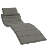 Cuscino per Lettino Prendisole Grigio Scuro Mélange 186x58x4cm