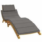 Cuscino per Lettino Prendisole Grigio Scuro Mélange 186x58x4cm