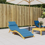 Cuscino per Lettino Prendisole Blu Mélange 186x58x4cm Tessuto