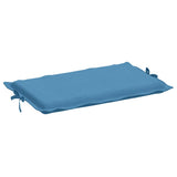 Cuscino per Lettino Prendisole Blu Mélange 186x58x4cm Tessuto