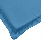 Cuscino per Lettino Prendisole Blu Mélange 186x58x4cm Tessuto