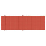 Cuscino per Lettino Prendisole Rosso Mélange 186x58x4cm Tessuto