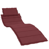 Cuscino per Lettino Prendisole Rosso Vino Mélange 186x58x4cm