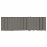 Cuscino per Lettino Prendisole Grigio Scuro Mélange 200x60x4 cm