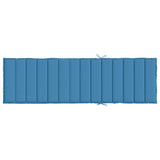 Cuscino per Lettino Prendisole Blu Mélange 200x60x4 cm Tessuto