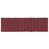 Cuscino per Lettino Prendisole Rosso Vino Mélange 200x60x4 cm