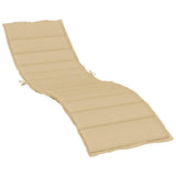 Cuscino per Lettino Prendisole Beige Mélange 200x70x4cm Tessuto
