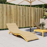 Cuscino per Lettino Prendisole Beige Mélange 200x70x4cm Tessuto