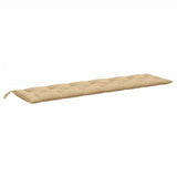 Cuscino per Panca da Giardino Beige Mélange 200x50x7 cm Tessuto
