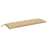 Cuscini Panca Giardino 2pz Beige Mélange 150x50x7 cm Tessuto