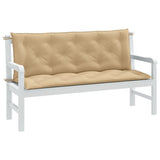 Cuscini Panca Giardino 2pz Beige Mélange 150x50x7 cm Tessuto