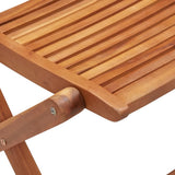 Sedie da Giardino Pieghevoli 2 pz in Legno Massello di Acacia
