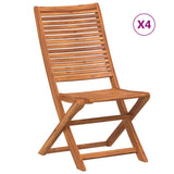 Sedie da Giardino Pieghevoli 4pz in Legno Massello di Acacia