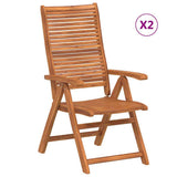 Sedie Giardino Pieghevoli Reclinabili 2pz Legno Massello Acacia