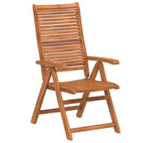 Sedie Giardino Pieghevoli Reclinabili 2pz Legno Massello Acacia