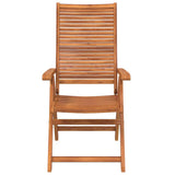 Sedie Giardino Pieghevoli Reclinabili 2pz Legno Massello Acacia