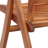 Sedie Giardino Pieghevoli Reclinabili 2pz Legno Massello Acacia