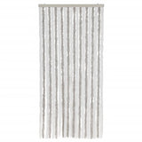 Tenda Antimosche Grigia Chiaro e Bianca 90x220 cm in Ciniglia