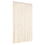 Tenda Antimosche Beige e Bianca 100x200 cm in Ciniglia
