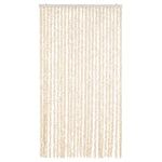 Tenda Antimosche Beige e Bianca 100x200 cm in Ciniglia