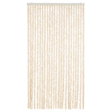 Tenda Antimosche Beige e Bianca 100x200 cm in Ciniglia