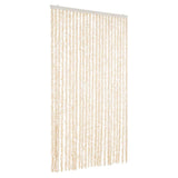 Tenda Antimosche Beige e Bianca 100x230 cm in Ciniglia