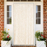 Tenda Antimosche Beige e Bianca 100x230 cm in Ciniglia