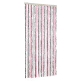 Tenda Antimosche Grigio Argento e Rosa 90x220 cm in Ciniglia