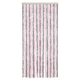 Tenda Antimosche Grigio Argento e Rosa 90x220 cm in Ciniglia