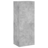 Mobili TV a Muro con LED 4pz Grigio Cemento Legno truciolato