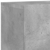 Mobili TV a Muro con LED 4pz Grigio Cemento Legno truciolato