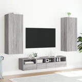 Mobili TV a Muro 5pz Grigio Sonoma in Legno truciolato
