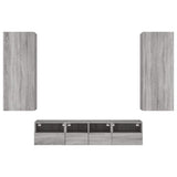 Mobili TV a Muro 5pz Grigio Sonoma in Legno truciolato
