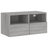 Mobili TV a Muro 5pz Grigio Sonoma in Legno truciolato