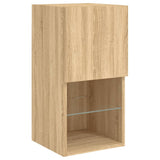 Mobili TV a Muro con LED 6pz Rovere Sonoma Legno truciolato