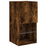 Mobili TV a Muro con LED 6pz Rovere Fumo in Legno truciolato
