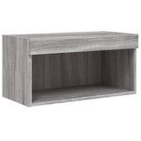 Mobili TV a Muro con LED 5pz Grigio Sonoma in Legno truciolato